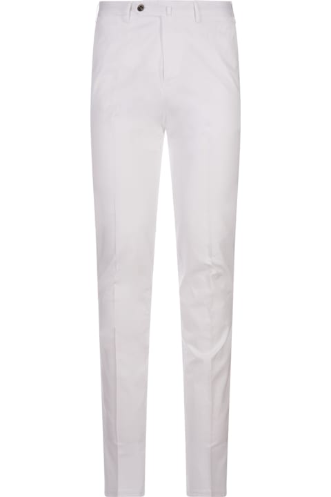 PT01 Clothing for Men PT01 White Stretch Cotton Classic Trousers