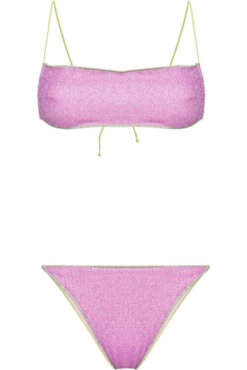 Oseree Swimwear for Women Oseree Lumiere Lurex Bikini In Wisteria-lime