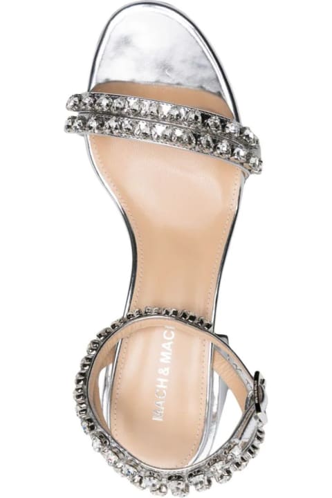 Mach & Mach Sandals for Women Mach & Mach Audrey Crystal Round Toe Mirror Sandal