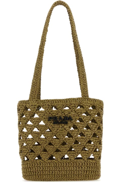 Fashion for Women Prada Khaki Straw Handbag