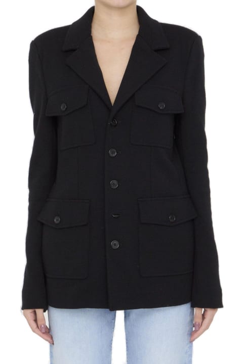 Saint Laurent Coats & Jackets for Women Saint Laurent Saharienne Long-sleeved Jacket