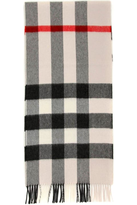 Scarves for Women Burberry Check Fringed Scarf