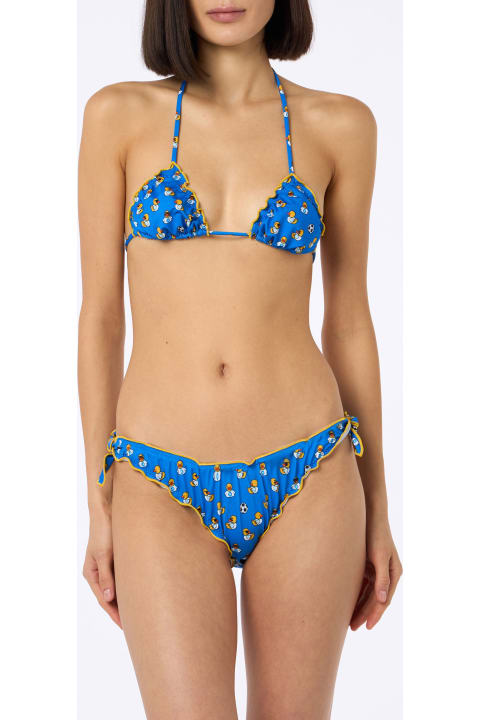 Homeware MC2 Saint Barth Woman Ducky Napoli Print Triangle Classic Bikini Sarius | Ssc Napoli Special Edition