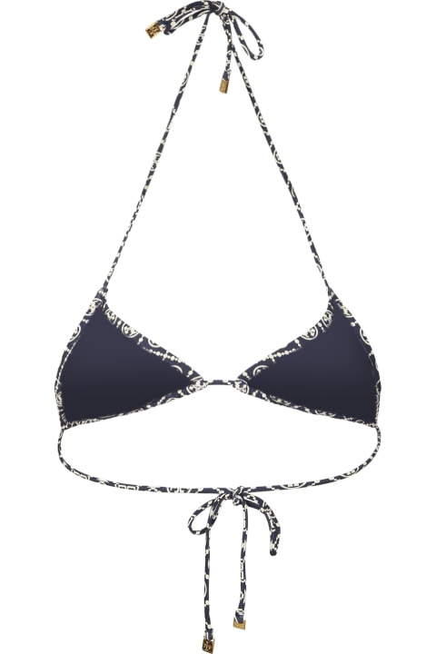 Tory Burch Swimwear for Women Tory Burch Monogram Print Bikini Top