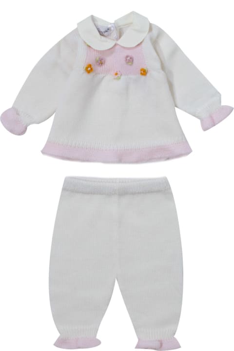 Bodysuits & Sets for Baby Girls Piccola Giuggiola Wool Knit Sweater And Pants