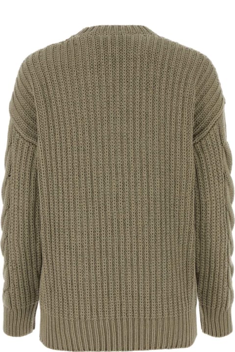 Sweaters for Women Max Mara Sage Green Cotton Acciaio Sweater