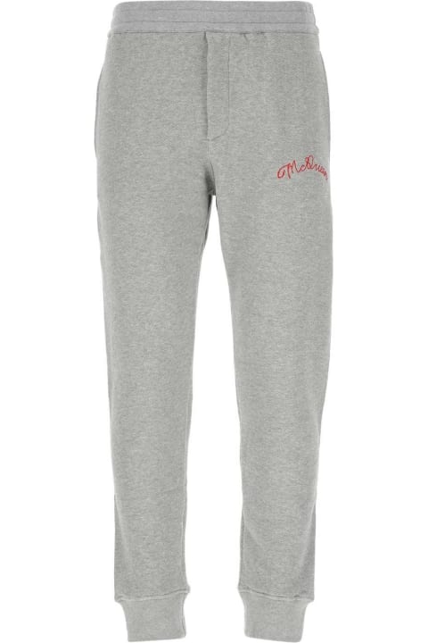 Fleeces & Tracksuits for Men Alexander McQueen Logo Embroidered Track Pants