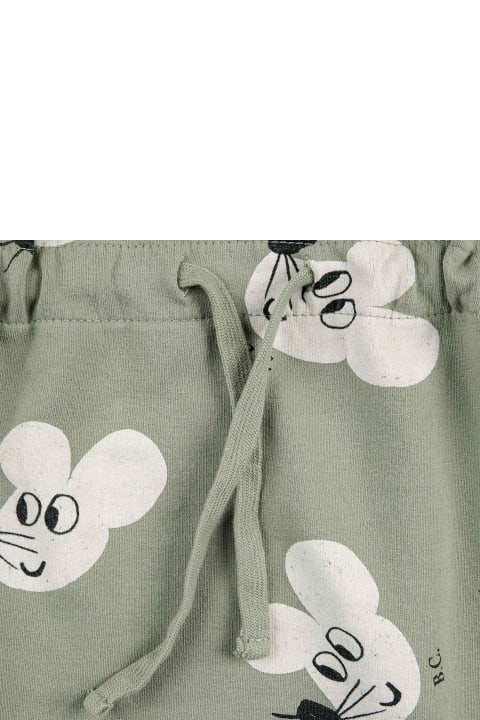 Bobo Choses Kids Bobo Choses Green Dress For Girl With Mice Print