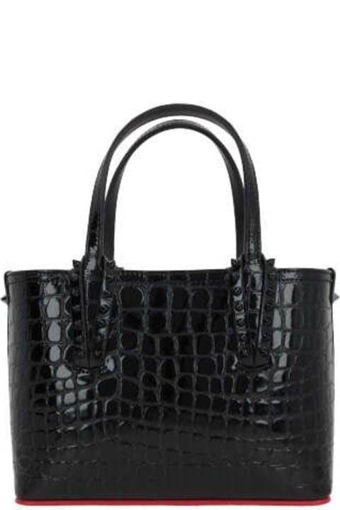 Christian Louboutin Totes for Women Christian Louboutin Stud Detailed Top Handle Bag