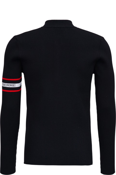 Black Lyocell Blend Sweater With Logo