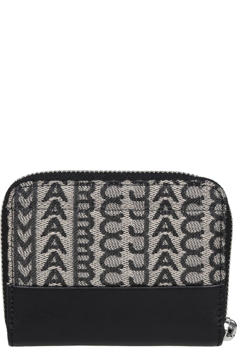 Wallets for Women Marc Jacobs The Monogram Zip Around Beige Black Wallet