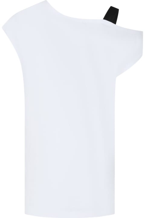 ガールズ ワンピース＆ドレス DKNY White Casual Dress For Girl With Logo