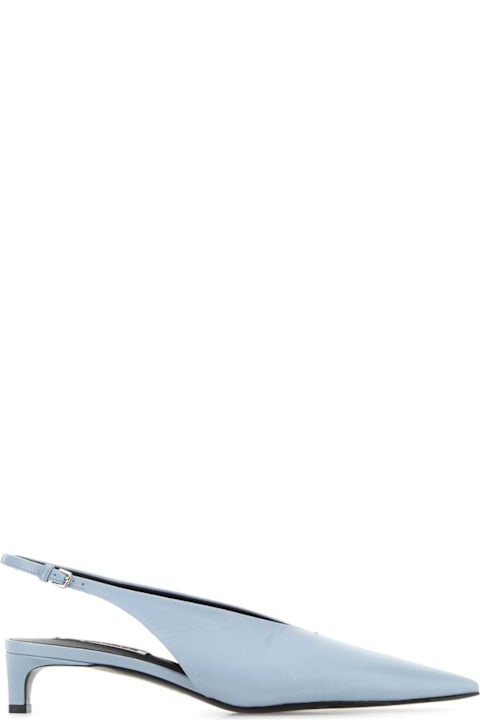 Jil Sander Light Blue Leather Pumps