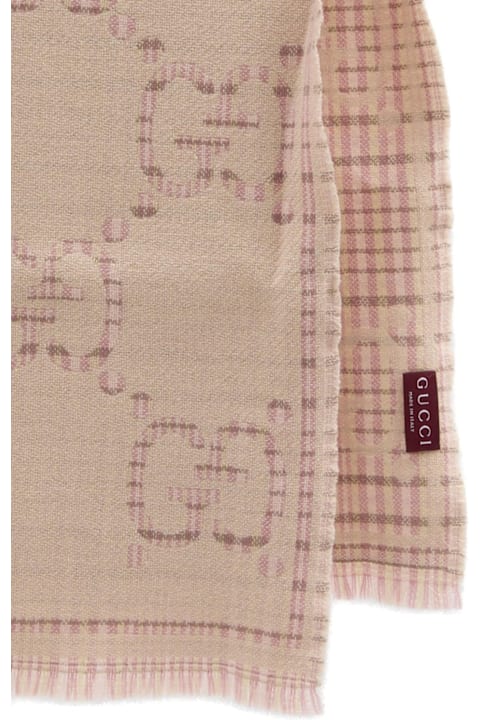Gucci Scarves & Wraps for Women Gucci Gg Jacquard Knitted Scarf