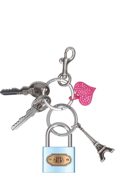 Keyrings for Women Balenciaga Charm Keyring With Padlock