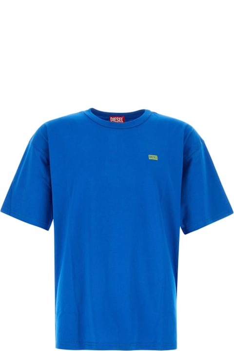 Diesel ملابس علوية لـ القسم الرجالي Diesel Blue Cotton T-boxt-r30 T-shirt