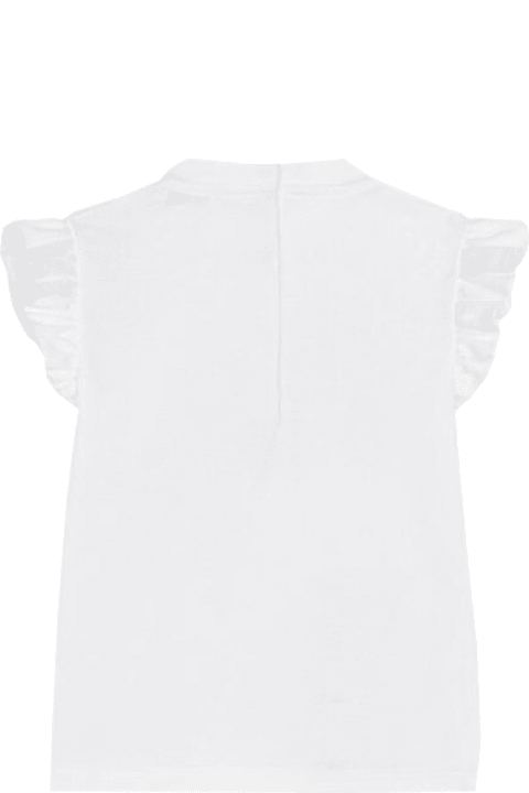 Dolce & Gabbana Topwear for Baby Girls Dolce & Gabbana Jersey T-shirt With Flower Print And Dg Logo