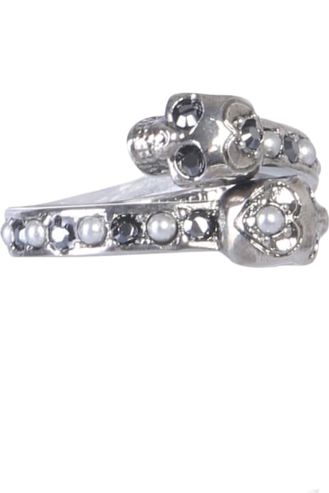 Jewelry Sale for Women Alexander McQueen Twin Skull Ring