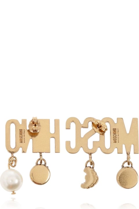 Homeware Moschino Logo Lettering Drop Earrings