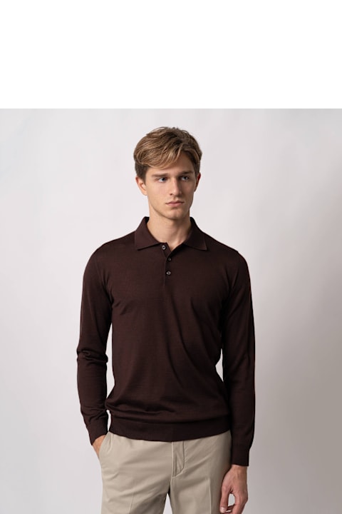 Larusmiani for Men Larusmiani Long Sleeve Polo 'coppa Europa' Sweater