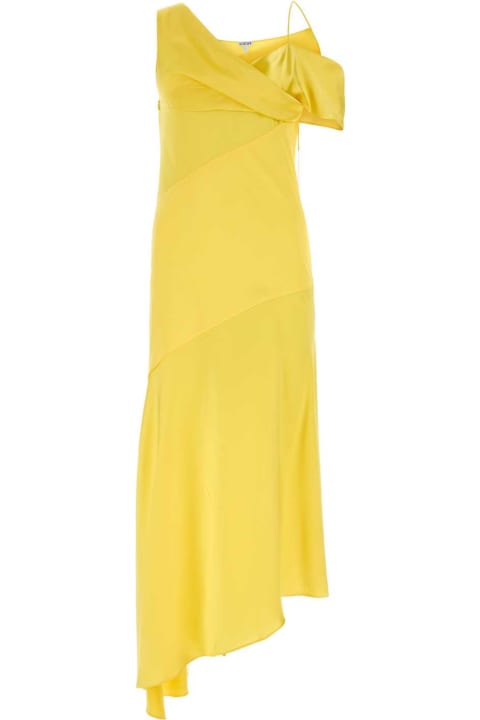 ウィメンズ新着アイテム Loewe Yellow Satin Dress
