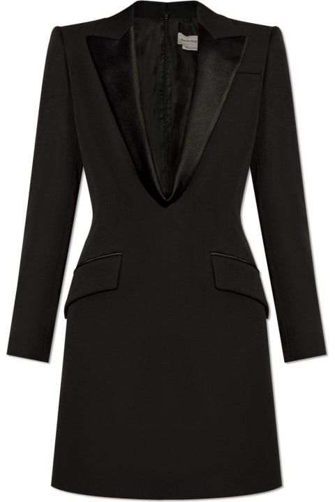 ウィメンズ新着アイテム Alexander McQueen Alexander Mcqueen Dress With Lapels