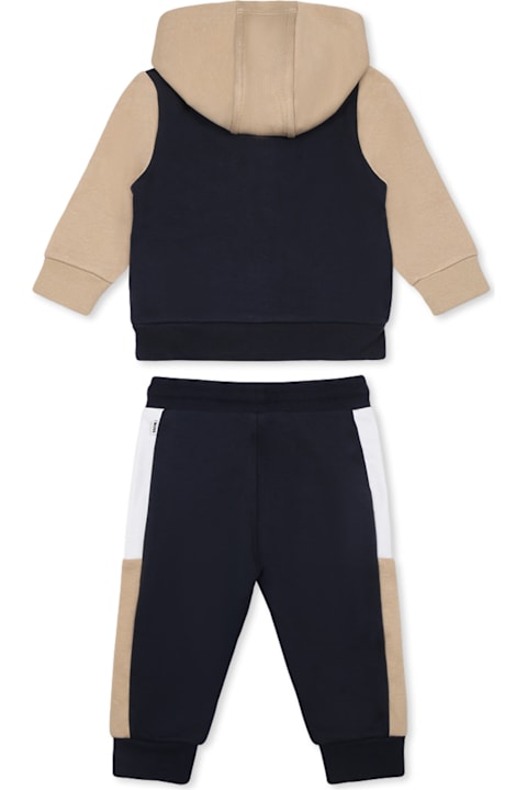 Homeware Hugo Boss Blue Suit For Baby Boy With Logo