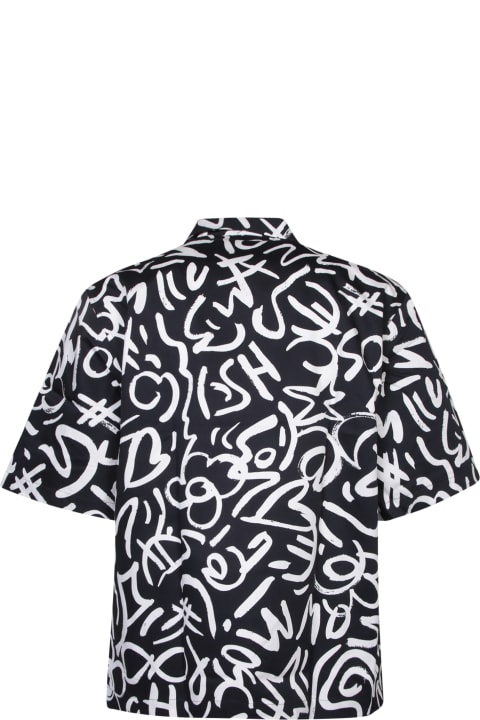 Fashion for Men Moschino Allover Scrib Black Shirt