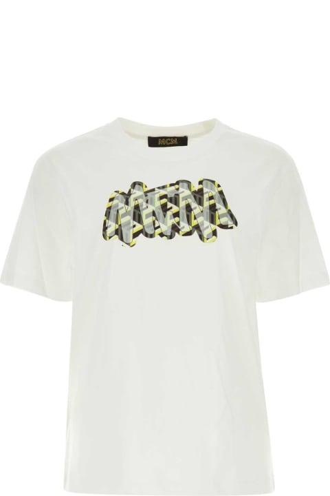 MCM Topwear for Women MCM White Cotton T-shirt