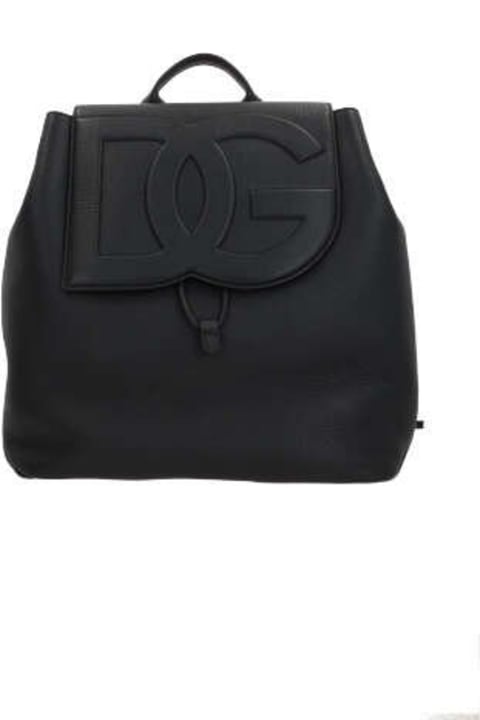 آخر صيحات الموضة من القسم الرجالي Dolce & Gabbana Logo Embossed Backpack