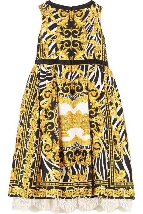 Young Versace for Kids Young Versace Printed Twill Dress