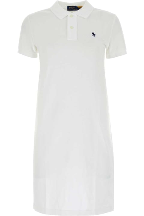 Clothing for Women Polo Ralph Lauren White Piquet Polo Dress