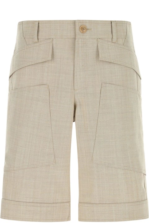 Fashion for Men Burberry Sand Wool Bermuda Shorts