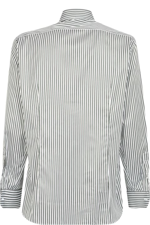 Lardini Shirts for Men Lardini Striped Print Shirt Green And White