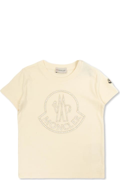 Fashion for Girls Moncler Moncler Enfant T-shirt With Logo Finished With Shimmering Crystals