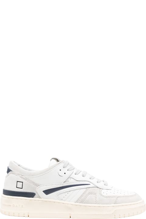 D.A.T.E. Sneakers for Men D.A.T.E. Torneo Vintage Sneakers In White And Blue D.A.T.E.