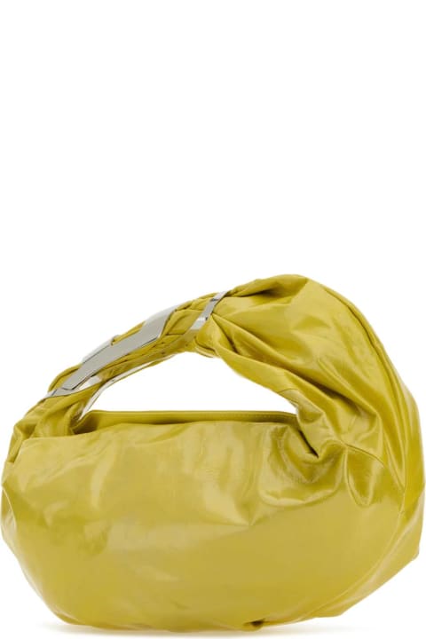 メンズ Dieselのトートバッグ Diesel Yellow Leather Grab-d Hobo Shopping Bag