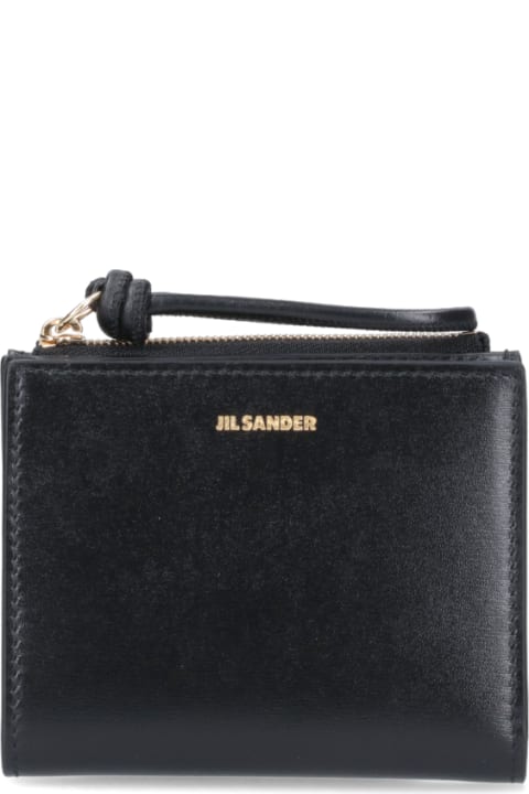 Wallets for Women Jil Sander Black Calf Leather Wallet