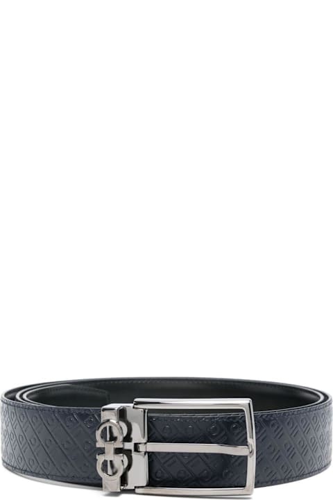 Homeware Ferragamo Logo Plaque Buckled Belt