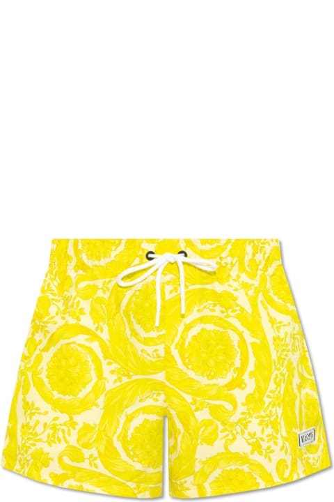 Versace Swimwear for Men Versace Barocco-printed Drawstring Swim Shorts