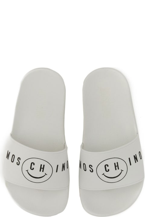 Moschino for Men Moschino Slide Sandal With Smile Logo