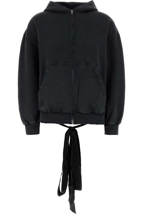 Balenciaga Fleeces & Tracksuits for Women Balenciaga Graphite Cotton Sweatshirt