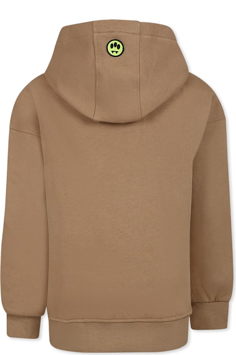 Sale for Kids Barrow Beige Sweatshirt For Kids With Smiley