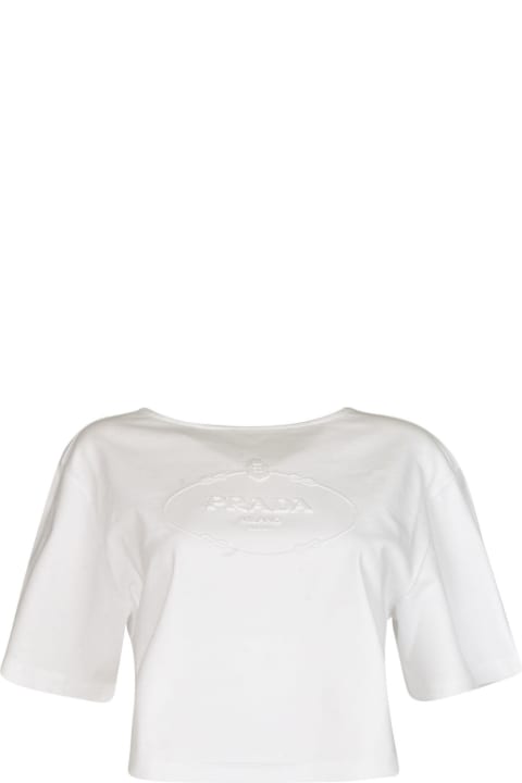 Prada Clothing for Women Prada Logo Cropped T-shirt