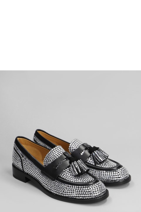 Flat Shoes for Women René Caovilla Morgana Loafers In Black Leather