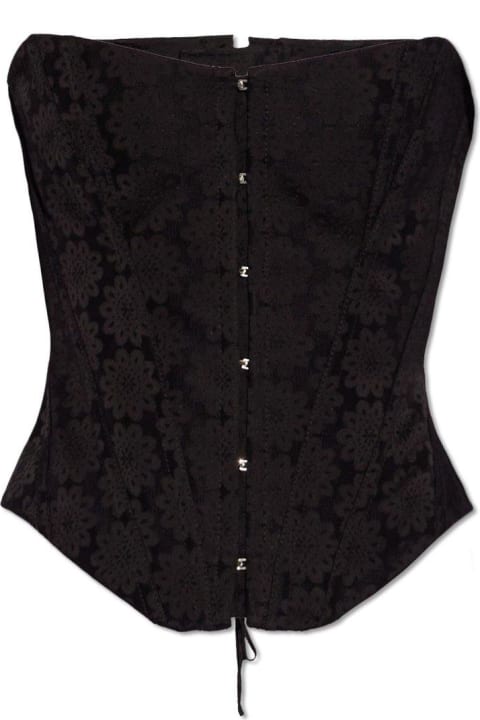 Underwear & Nightwear for Women Stella McCartney Floral-jacquard Strapless Corset Top