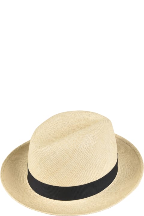 Hats for Men Borsalino Woven Round Hat