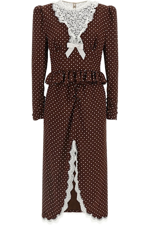Homeware Alessandra Rich 'polka Dot Midi' Dress