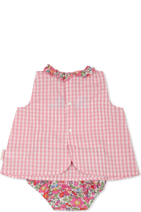 MC2 Saint Barth Bodysuits & Sets for Baby Girls MC2 Saint Barth Pink Suit For Baby Girl With Writing