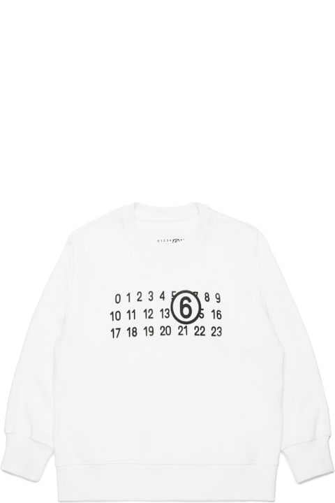 MM6 Maison Margiela Sweaters & Sweatshirts for Boys MM6 Maison Margiela Logo-printed Crewneck Sweatshirt